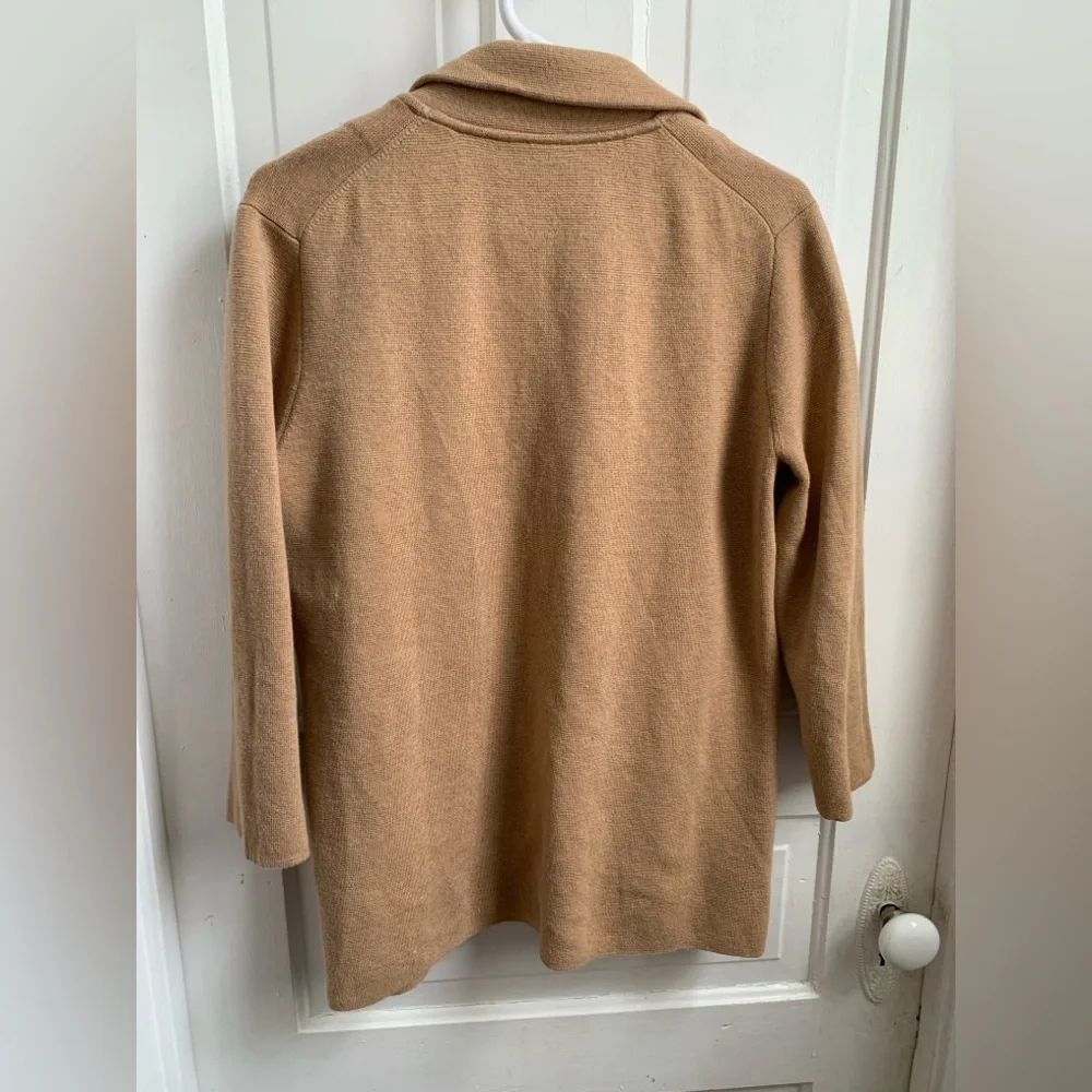 J Crew Sophie Open-Front Knit Blazer Cardigan Small Camel Tan - Picture 5 of 5